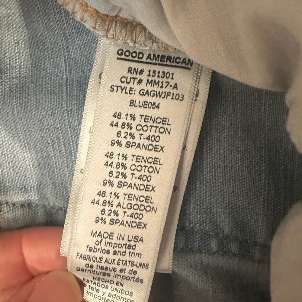 Good American Light Wash Skinny Jeans | Women's Size 0 / 25 High-Rise - Picture 4 of 8